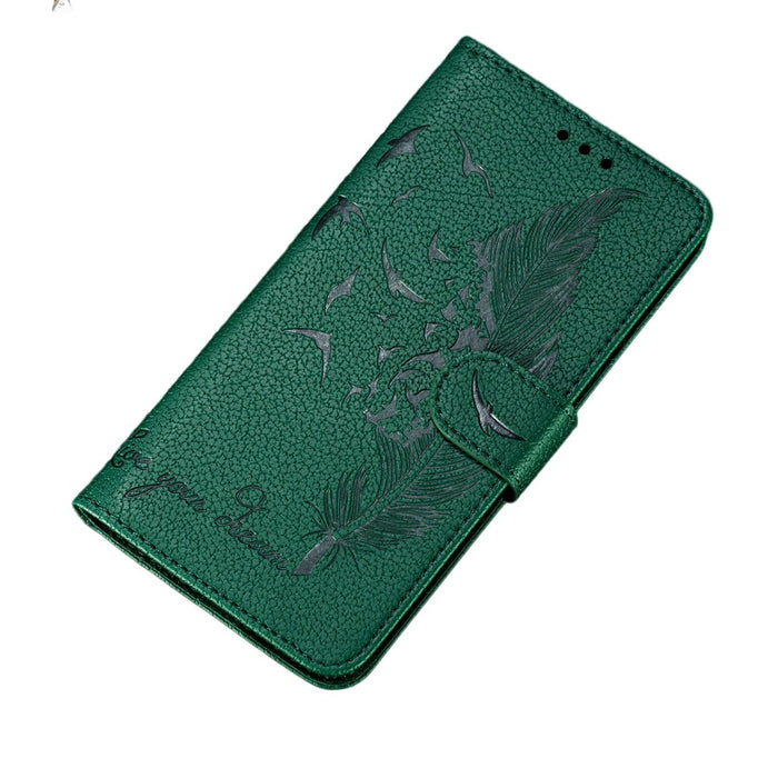 Anymob Samsung Bamboo Green Flip Case Leather Phone Wallet Cover Protection