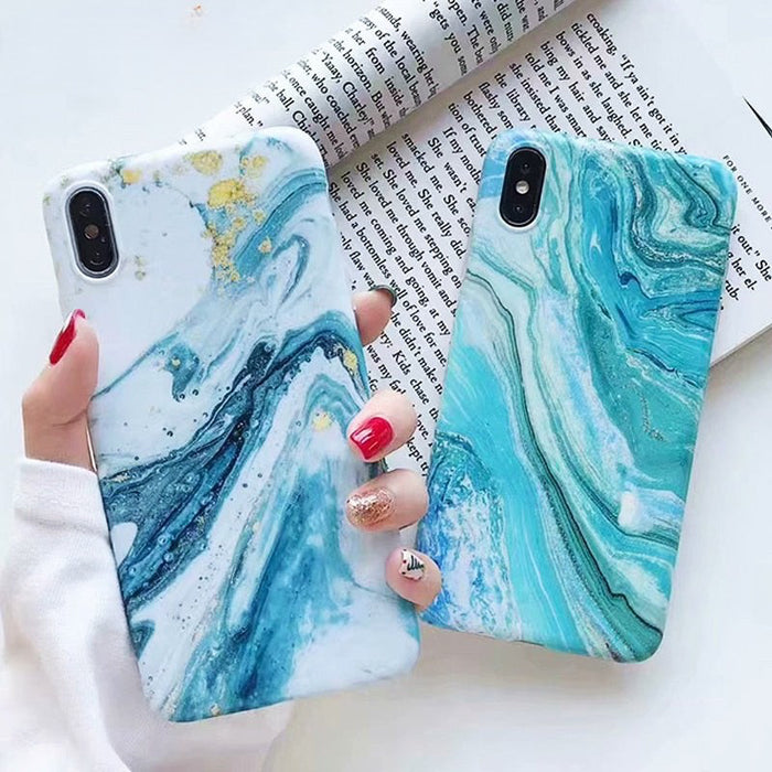 Anymob Samsung Multicolor Marble Flower Case Back Cover Art Leaf Silicone Phone Protection
