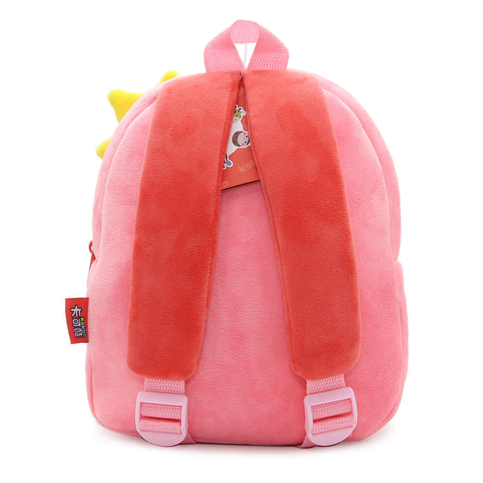 Anykidz 3D Pink Flamigo School Backpack Cute Animal With Cartoon Designs Children Toddler Plush Bag For Baby Girls and Boys