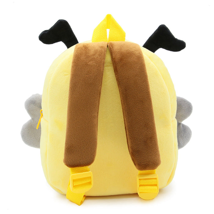 Anykidz 3D Yellow Bee Kids School Backpack Cute Cartoon Animal Style Children Toddler Plush Bag Perfect Accessories For Boys and Girls