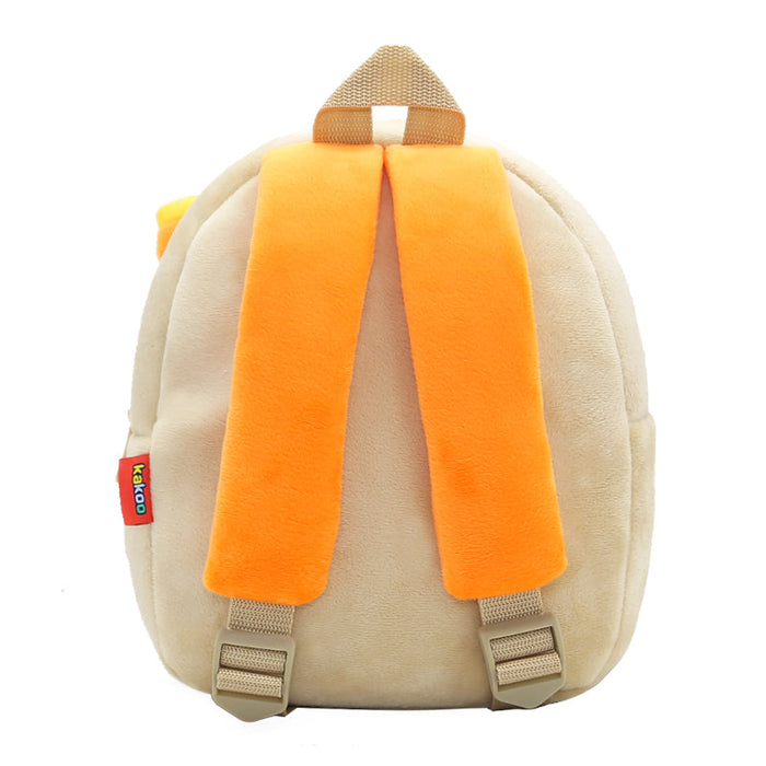 Anykidz 3D Light Brown Agitating Lorry Kid School Backpack Cute Cartoon Animal Style Children Toddler Plush Bag Perfect Accessories For Boys and Girls