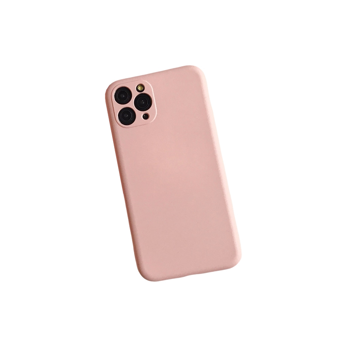 Anymob iPhone Pink Liquid Silicone Case Fashion Solid Color Soft Shockproof Back Cover