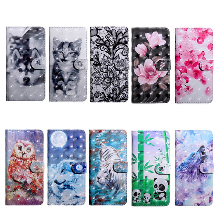 Anymob Xiaomi Redmi Phone Case Pink Flower Leather Flip Wallet Cover