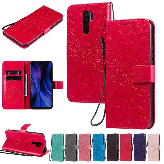 Anymob Xiaomi Redmi Case Green Tree Book Leather Flip Phone Cover Wallet 3D Case Cover Protection
