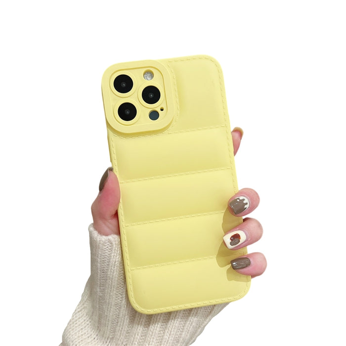 Anymob iPhone Matte Yellow Jacket Silicone Case Camera Protection Shockproof Back Cover
