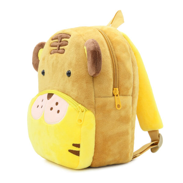 Anykidz 3D Brown Tiger  Kids School Backpack Cute Cartoon Animal Style Children Toddler Plush Bag Perfect Accessories For Boys and Girls