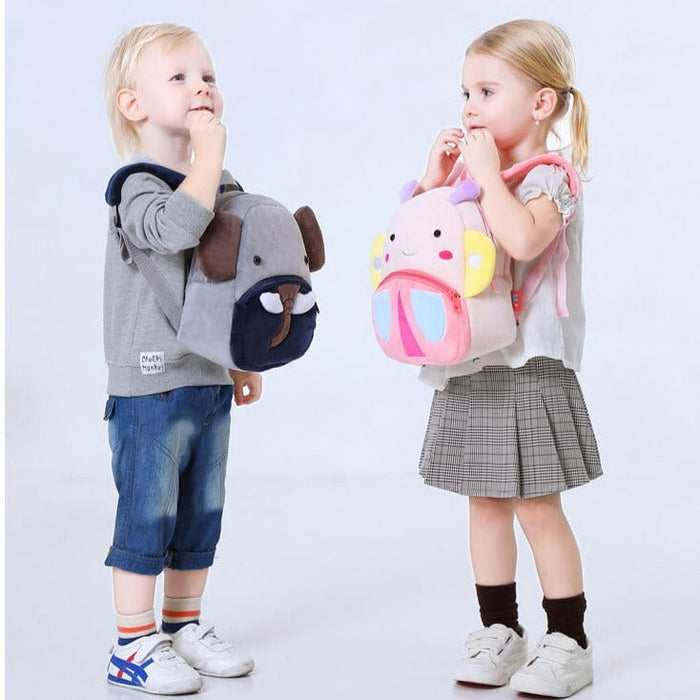 Anykidz 3D Pink Butterfly Kids School Backpack Cute Cartoon Animal Style Children Toddler Plush Bag Perfect Accessories For Baby Girls and Boys