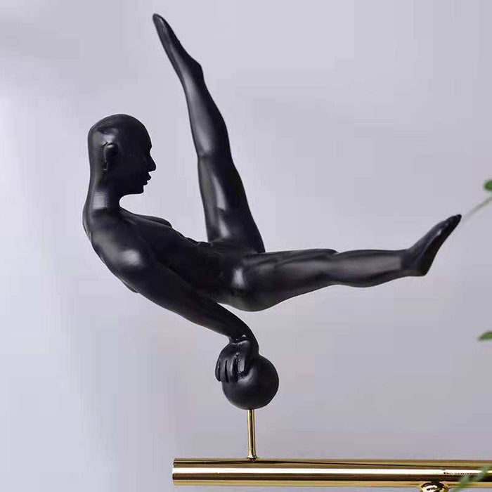 Anyhouz 40cm Abstract Human Sculpture Tabletop Home Decor Modern Art Living Room Display House Decorative Crafts Ornaments with Resin Base