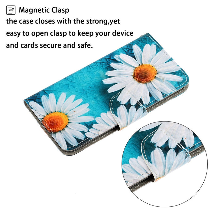 Anymob Samsung Butterfly Flock Magnetic Flip Wallet Case Painted Leather Phone Cover