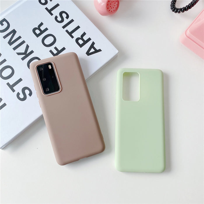 Anymob Samsung White Candy Color Phone Case Silicone Back Cover