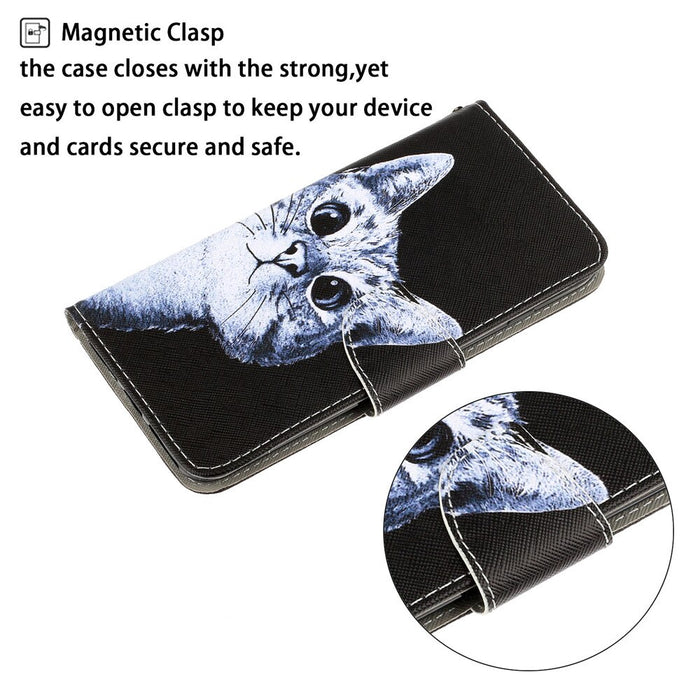 Anymob Samsung Cherry Blossom Magnetic Flip Wallet Case Painted Leather Phone Cover