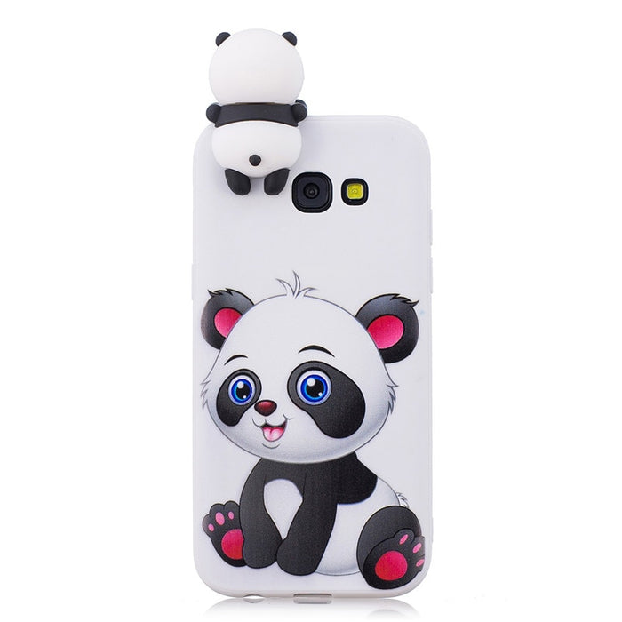 Anymob Samsung Case Red Owl Soft Silicone 3D Unicorn Panda Phone Cover Protection