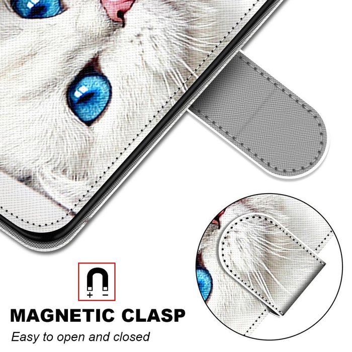 Anymob Samsung Werewolf Cute Animal Painted Leather Phone Case Flip Wallet Phone Bag Cover