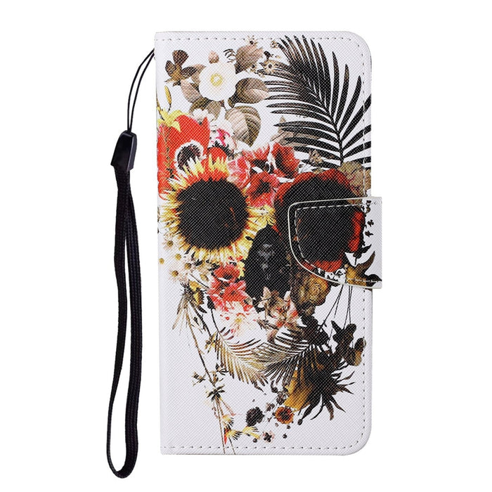 Anymob Samsung Multicolored Tribal Pattern Phone Case Magnetic Flip Leather Wallet Painted Cover