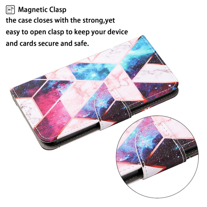 Anymob Samsung Angry Face Pattern Phone Case Magnetic Flip Leather Wallet Painted Cover