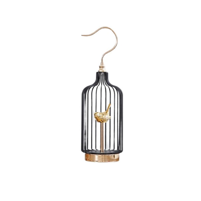 Anyhouz 47cm Golder Handle Birdcage Tabletop Home Decor Modern Art Living Room Display House Decorative Crafts Metal Ornaments