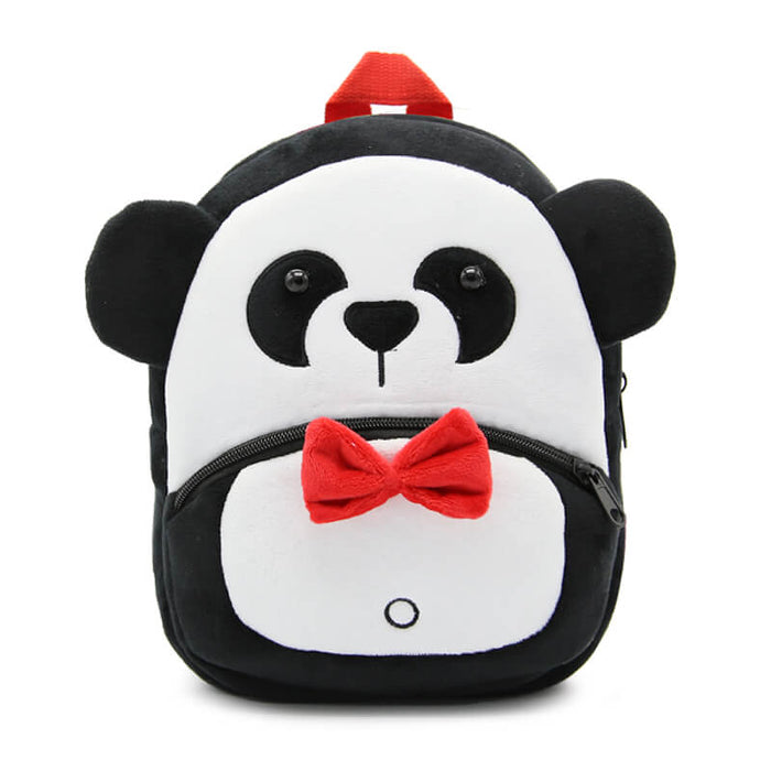 Anykidz 3D Black Panda Kids School Backpack Cute Cartoon Animal Style Children Toddler Plush Bag Perfect Accessories For Boys and Girls