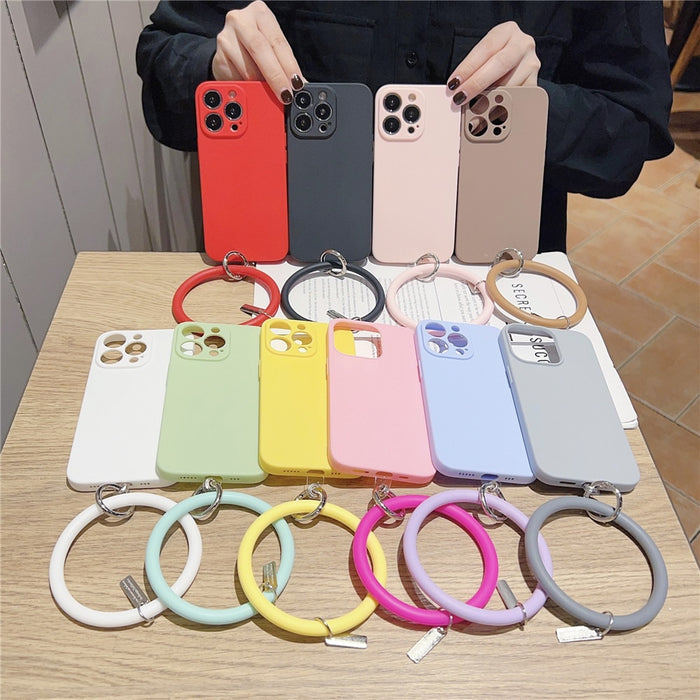 Anymob iPhone Case Snow White Soft Silicone Wristband Bumper Cover