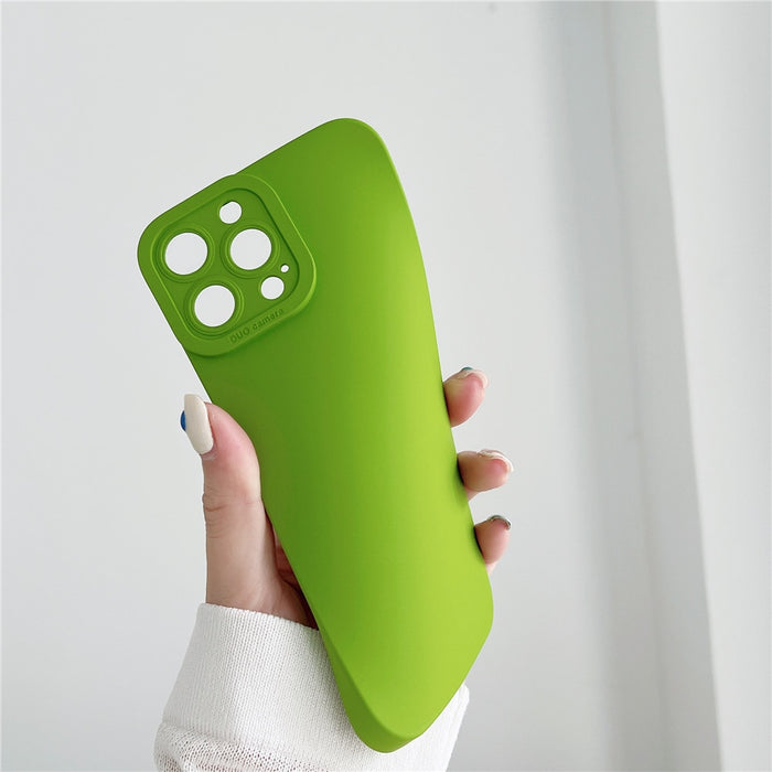 Anymob iPhone Case Pastel Green Luxury Soft Liquid Silicone Lens Protection Shockproof Bumper Back Cover