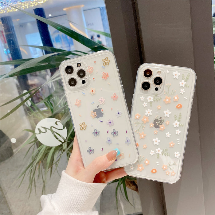 Anymob iPhone Case Multicolor Cute Flowers Floral Clear Soft Silicon Cover