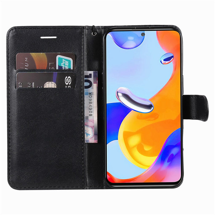 Anymob Xiaomi Redmi Case Purple Wallet Magnetic Flip Leather Cover Phone Protection