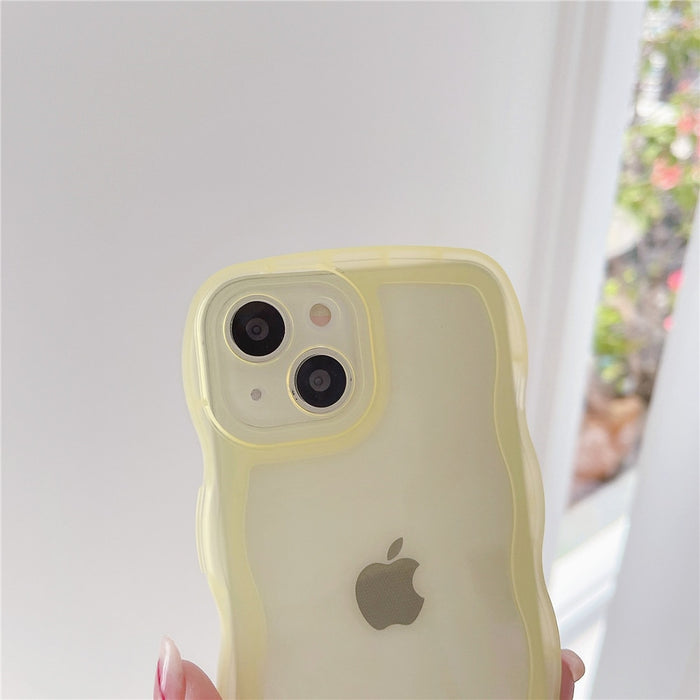 Anymob iPhone White Phone Case Candy Color Bumper Transparent Back Cover