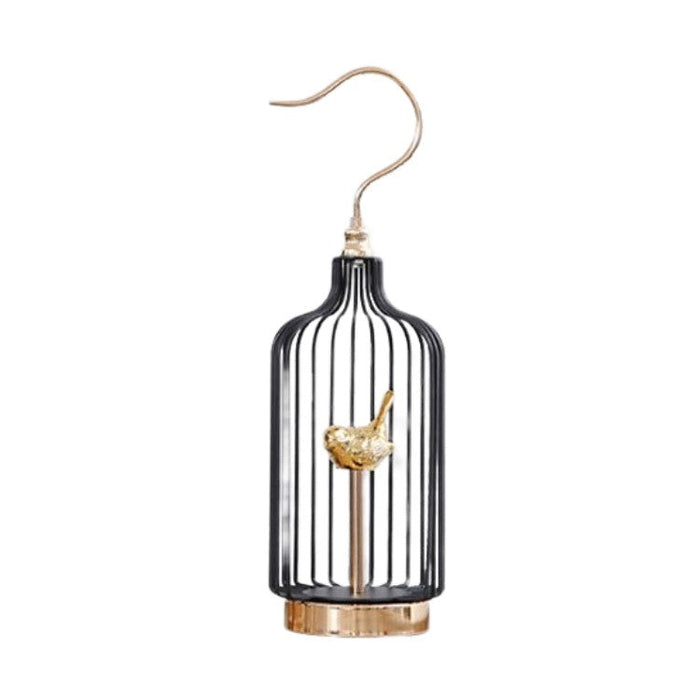 Anyhouz 52cm Golder Handle Birdcage Tabletop Home Decor Modern Art Living Room Display House Decorative Crafts Metal Ornaments