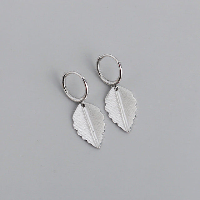 Anyco Earrings Sterling Silver Bohemian Chic Nature Leaf Stud For Women Girl Teen Perfect Fine Fashion Stylish Accessories Jewelry Gifts