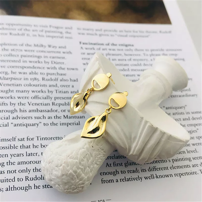 Anyco Earrings Gold Plated Bohemian Irregular Geometric Punk Dangle Drop  For Women Girl Teen Fashion Stylish Accessories Jewelry Gifts