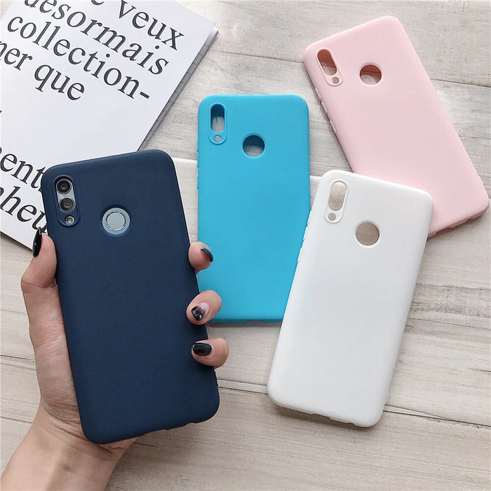 Anymob Huawei Matte Blue Candy Color Mobile Phone Case