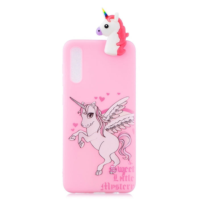 Anymob Samsung Pink Unicorn Silicone Case Animal Back Cover