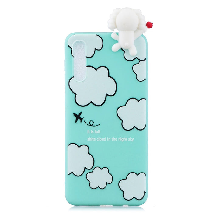 Anymob Samsung Sky Blue Poodle Silicone Case Animal Back Cover