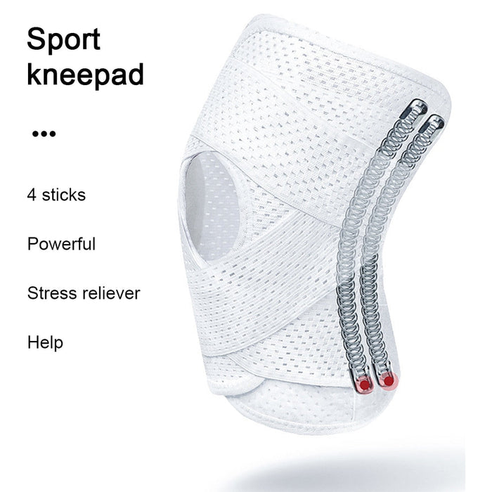 Anyfit 1PC Sports Kneepad 33-41cm White Universal Elastic Fitness Gear Knee Cushioning Padding Equipment Brace Protector