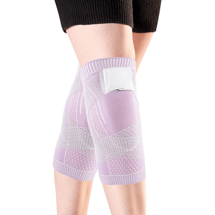 Anyfit 1PC Sports Kneepad 16cm Pink Elastic Fitness Gear Knee Cushioning Padding Equipment Brace Protector