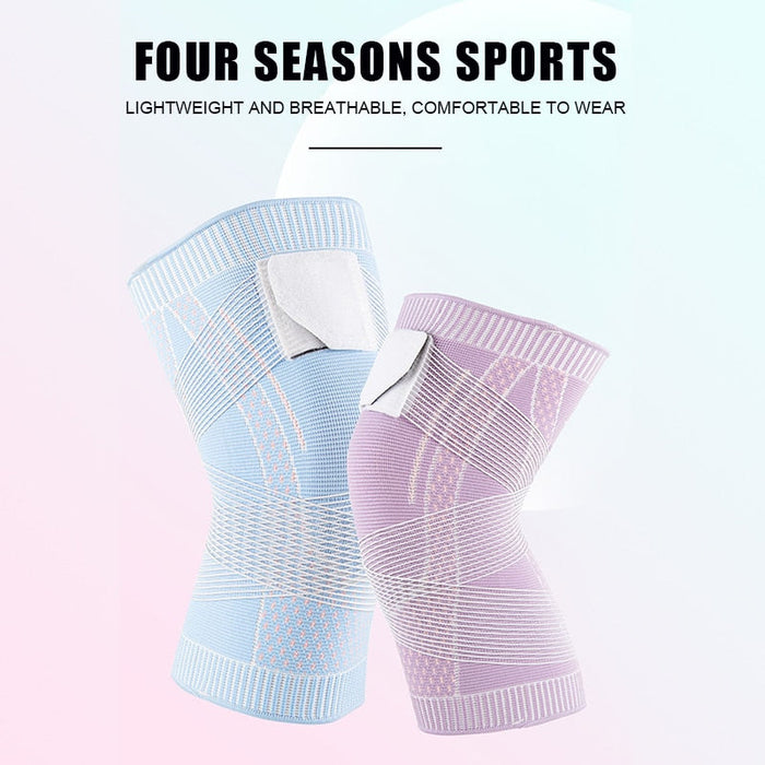 Anyfit 1PC Sports Kneepad 16cm Pink Elastic Fitness Gear Knee Cushioning Padding Equipment Brace Protector