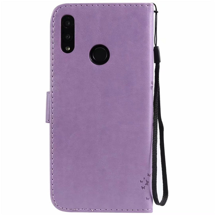 Anymob Huawei Phone Case Violet 3D Tree Flip Leather Wallet Cover