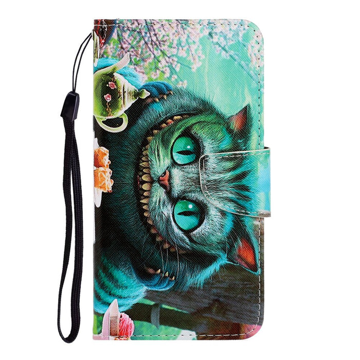 Anymob iPhone Invisible Cat Cartoon Flip Phone Cases Magnetic Leather Wallet Back Cover