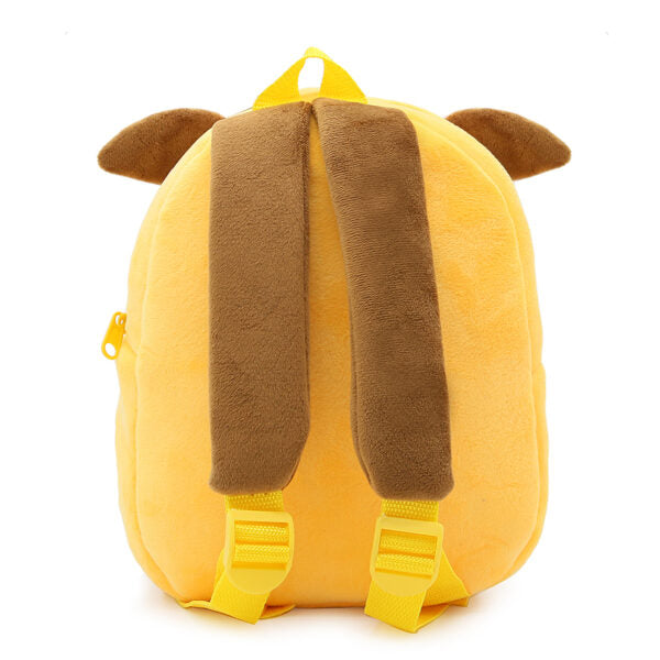 Anykidz 3D Yellow Dog Kids School Backpack Cute Cartoon Animal Style Children Toddler Plush Bag Perfect Accessories For Boys and Girls